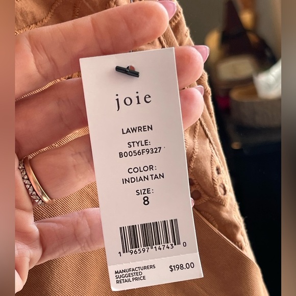 NWT Joie 100% Cotton Lawren Eyelet Tan Shorts - Picture 4 of 8